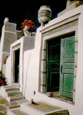 Doorways in Santorini